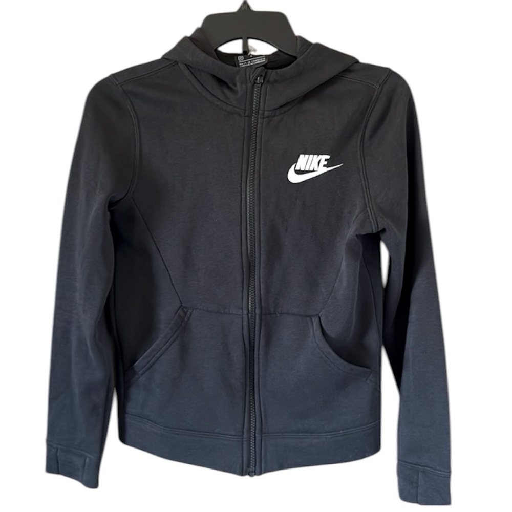 Nike Full Zip with Hoodie black fitted Sweatshirt size Medium